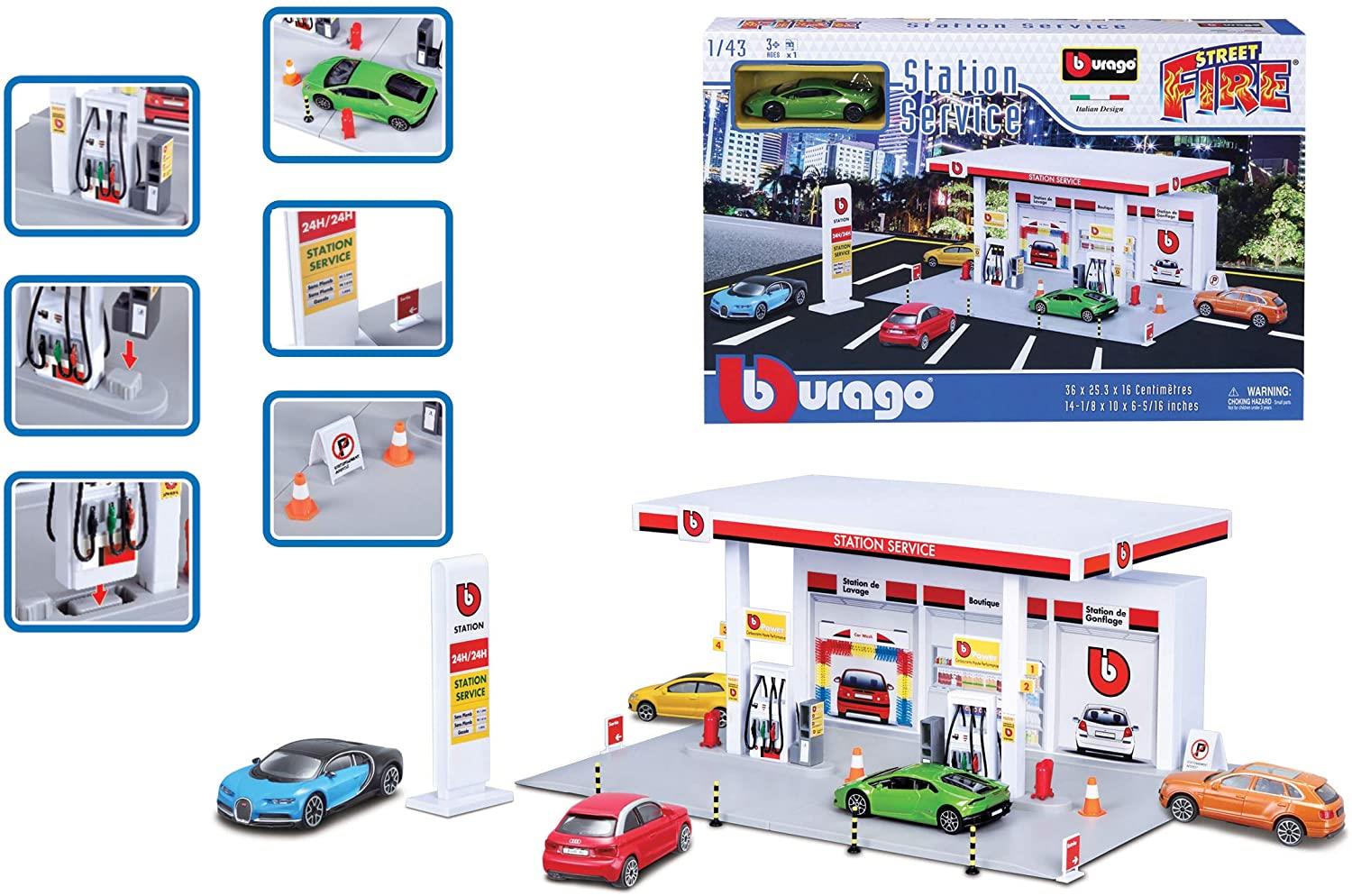 Bburago 1 43 Street Fire Bburage City Police Station Inc 1 Car Toy Gift 31505 for sale online 